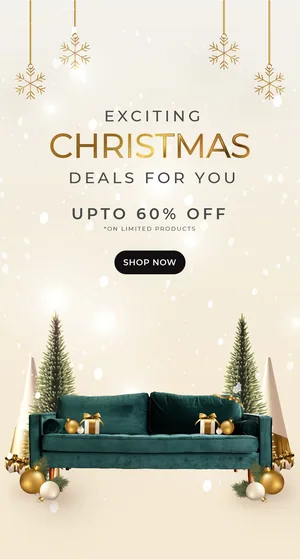 Christmas seasonal retail campaign poster