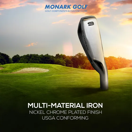 Monark Golf, multi-material iron product ad