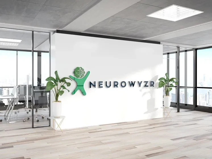 Neurowyzr office signage mockup